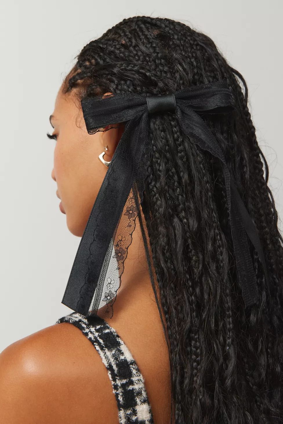 Lace Satin Hair Bow Barrette | Urban Outfitters (US and RoW)