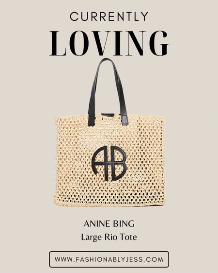 Absolutely loving this Annie Bing tote bag! Great for a pool or beach bag! 

#LTKstyletip #LTKFind #LTKitbag