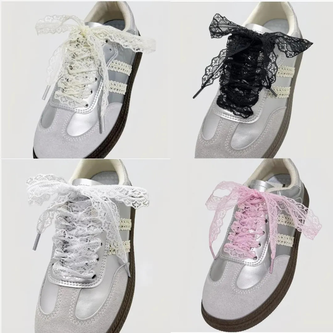 Lace Shoelaces \u2013 White, Black, Cream, Pink Pair \u2013 Fashion Accessory - Etsy | Etsy (Global)
