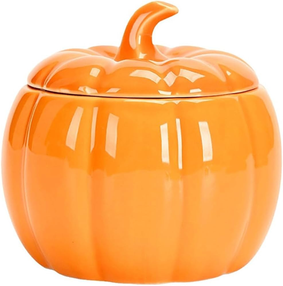 123Arts Pumpkin Jar, Candy Dish, Ceramic Sugar Bowl, Snack Jar, Tea Jar, Storage Jar with Lid | Amazon (US)