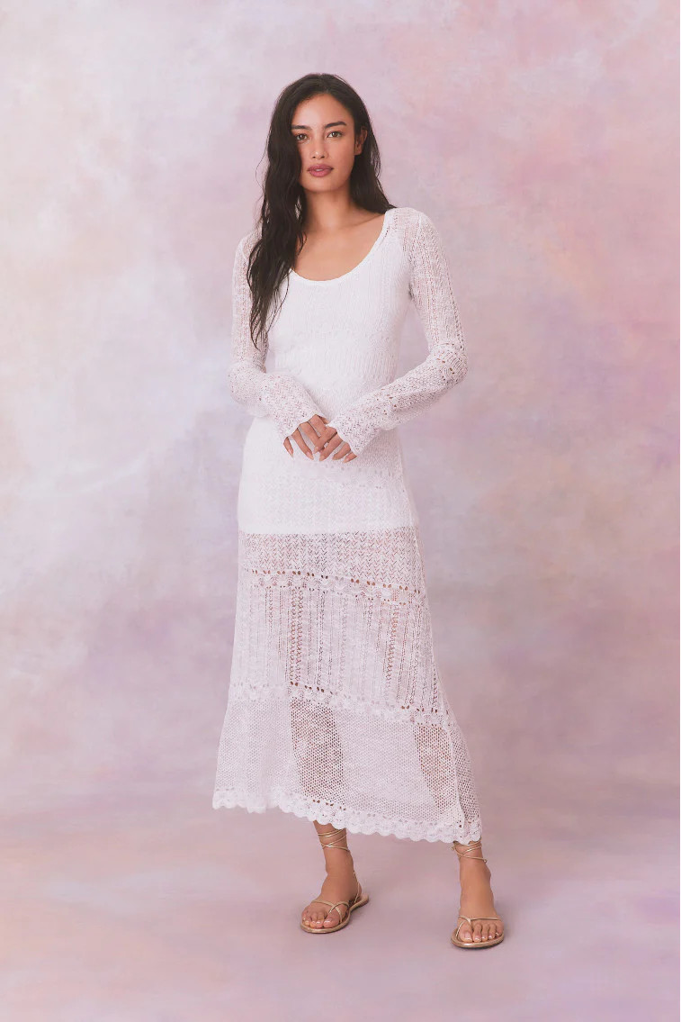 Tilo Pointelle Sheer Maxi Dress | LoveShackFancy