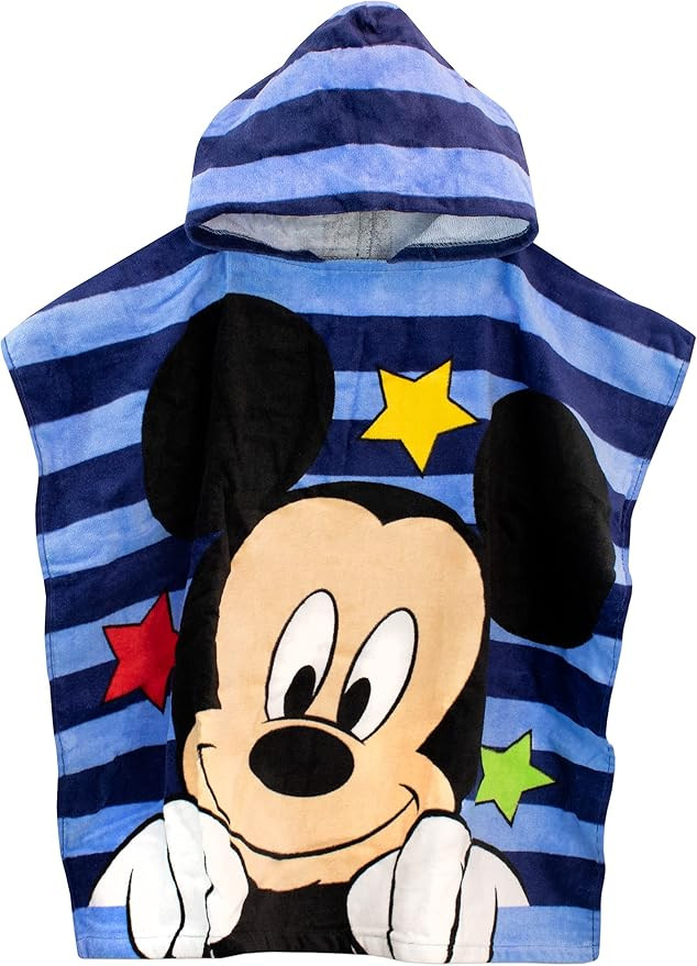 Disney Boys Poncho Mickey Mouse Blue One Size | Amazon (US)