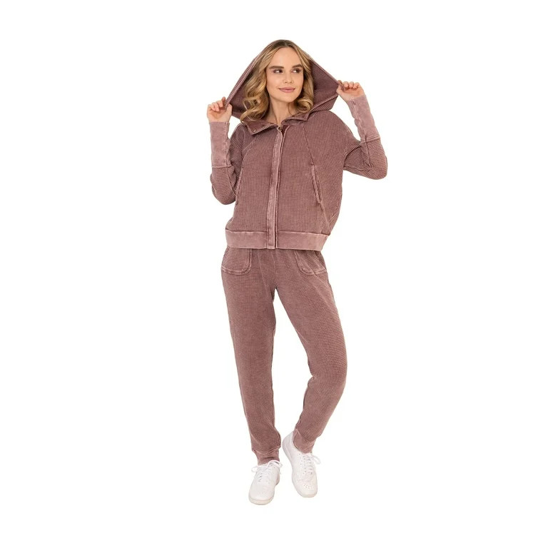 Hard Tail Women's Thermal Hoodie & Pant Set, Sizes S-XL | Walmart (US)