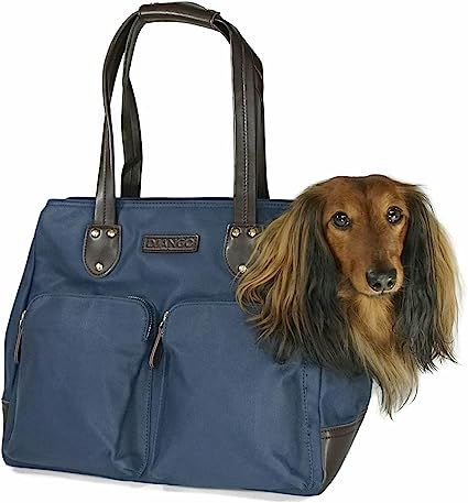 DJANGO Dog Carrier Bag - Waxed Canvas and Leather Soft-Sided Pet Travel Tote with Bag-to-Harness ... | Amazon (US)