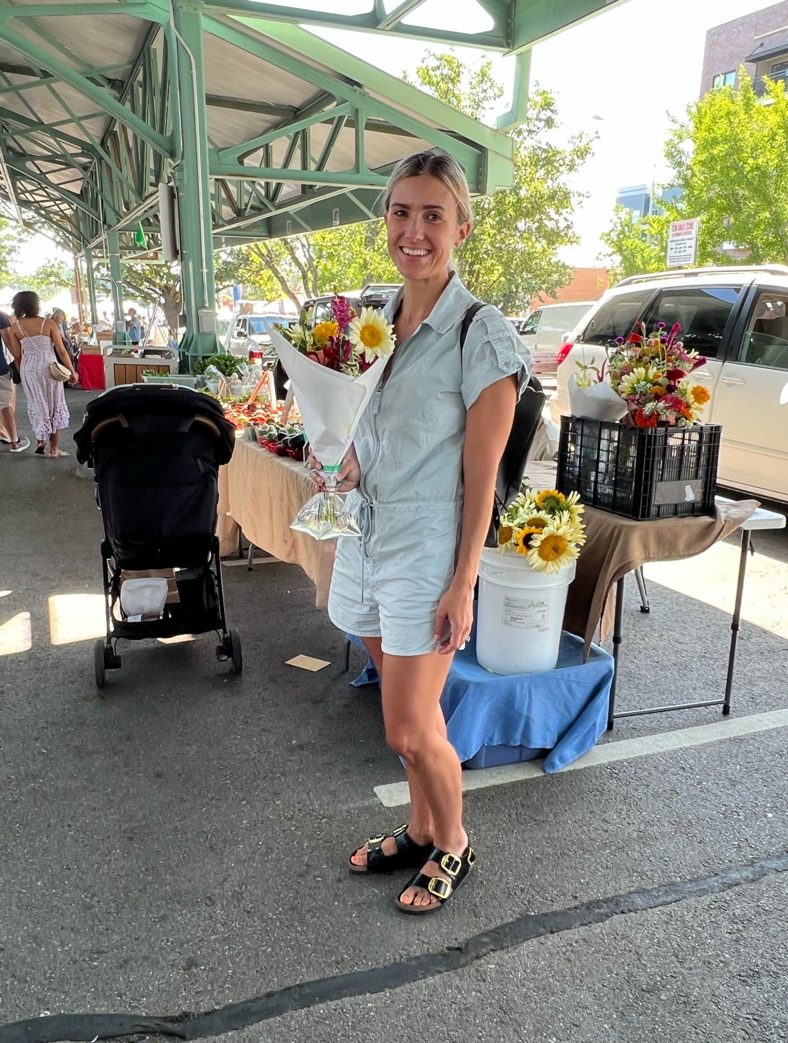 End-of-summer market flowers 💐  Romper & backpack on sale!

#LTKsalealert #LTKstyletip