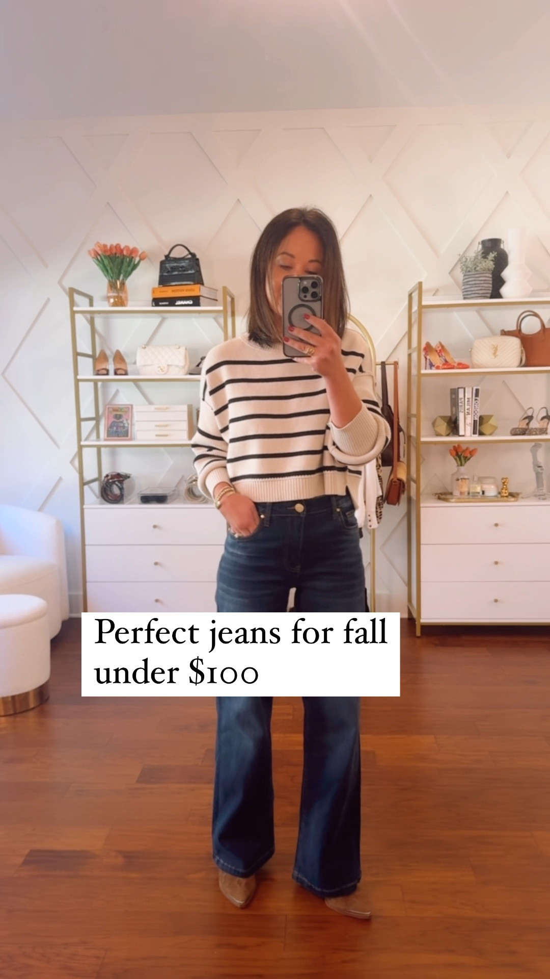 The perfect full length denim for fall! Best jeans under $100 

#LTKVideo #LTKSeasonal #LTKOver40