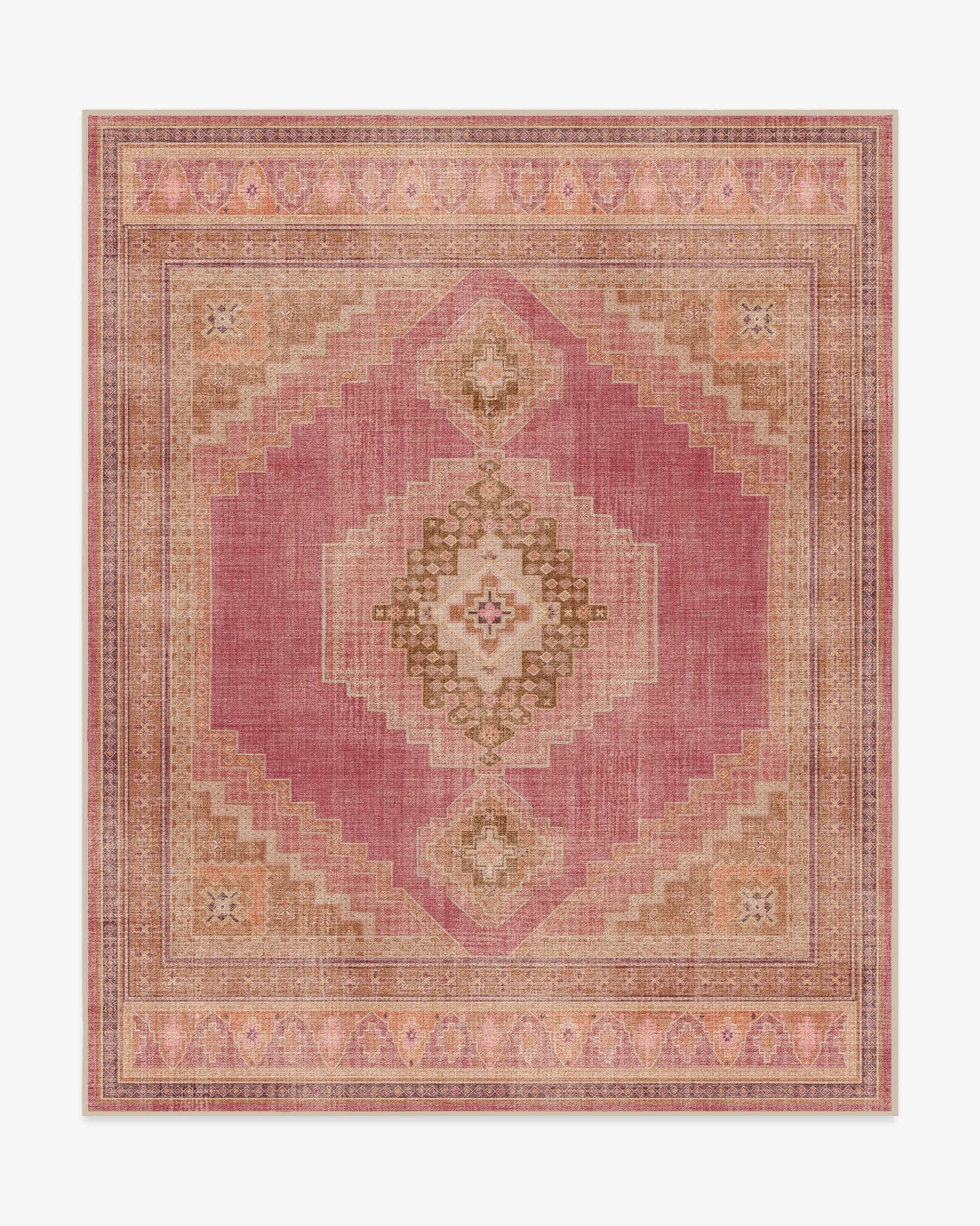 Rayne Pink & Orange Rug | Ruggable US | Ruggable