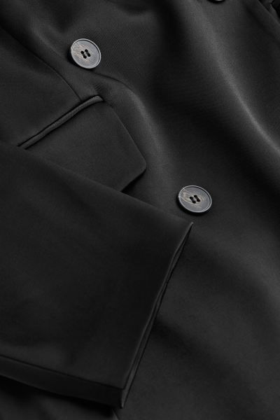 Satin Jacket Dress - Black - Ladies | H&M US | H&M (US + CA)