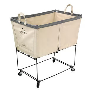 Steele Canvas™ Large Laundry Cart Black/Grey | The Container Store