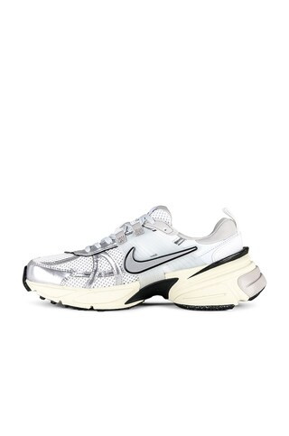 Nike V2K Run Sneaker in Summit White & Metallic Silver from Revolve.com | Revolve Clothing (Global)