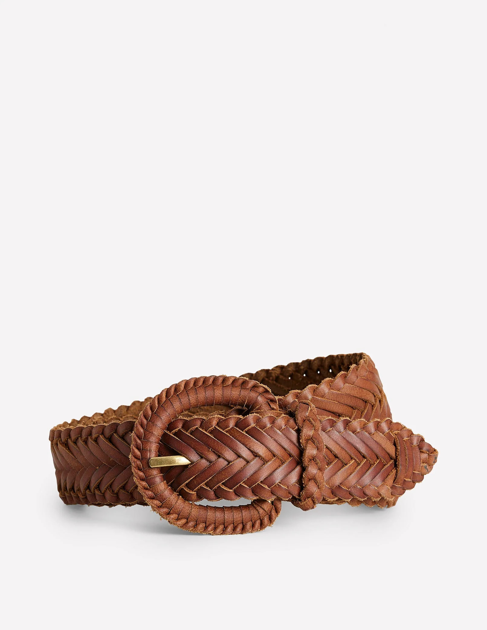 Woven Leather Belt-Tan | Boden (US)