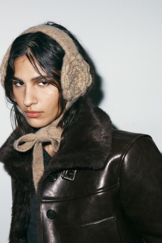 CROCHET KNIT TIE EAR MUFFS | Zara US