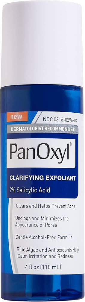 PanOxyl Clarifying Exfoliant with 2% Salicylic Acid, BHA Liquid Exfoliant for Face, Unclogs and M... | Amazon (US)