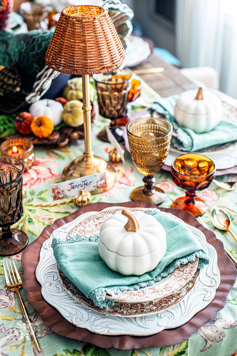 Bring a unique twist to your Thanksgiving table with aqua, chocolate, and cream accents! 🍂🦃 

From the whimsical turkey centerpiece to layered place settings with vintage-inspired details, this tablescape combines elegance with a bit of fun. 

Swipe up to shop each piece on my LTK and create a memorable holiday setting of your own! 

 #ThanksgivingDecor #LTKHome #TablescapeInspo #ShopTheLook #LTKHoliday #LTKHome #LTKParties