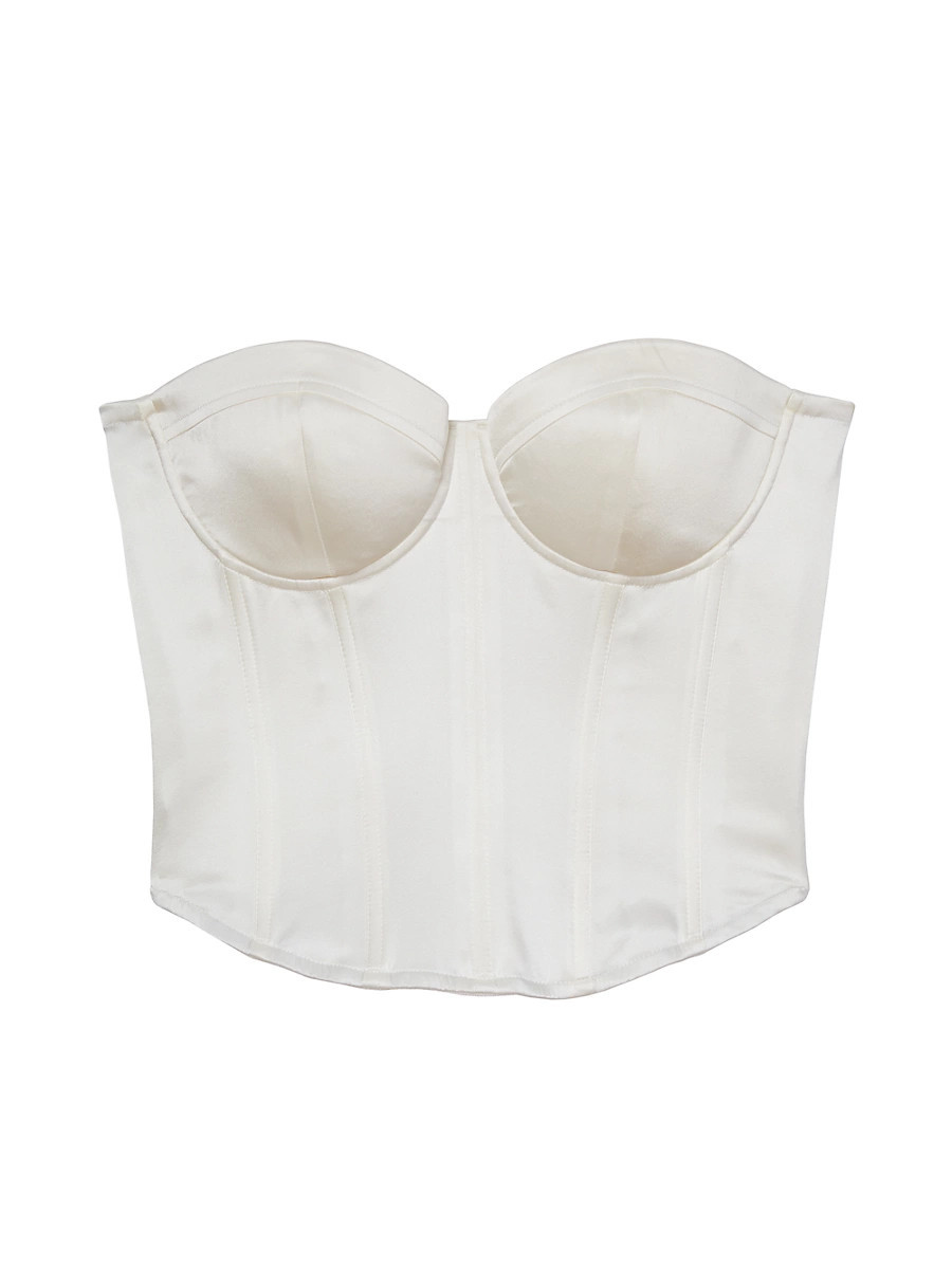 Women's Hamptons Bustier Top - Ivory - Size Large | Saks Fifth Avenue
