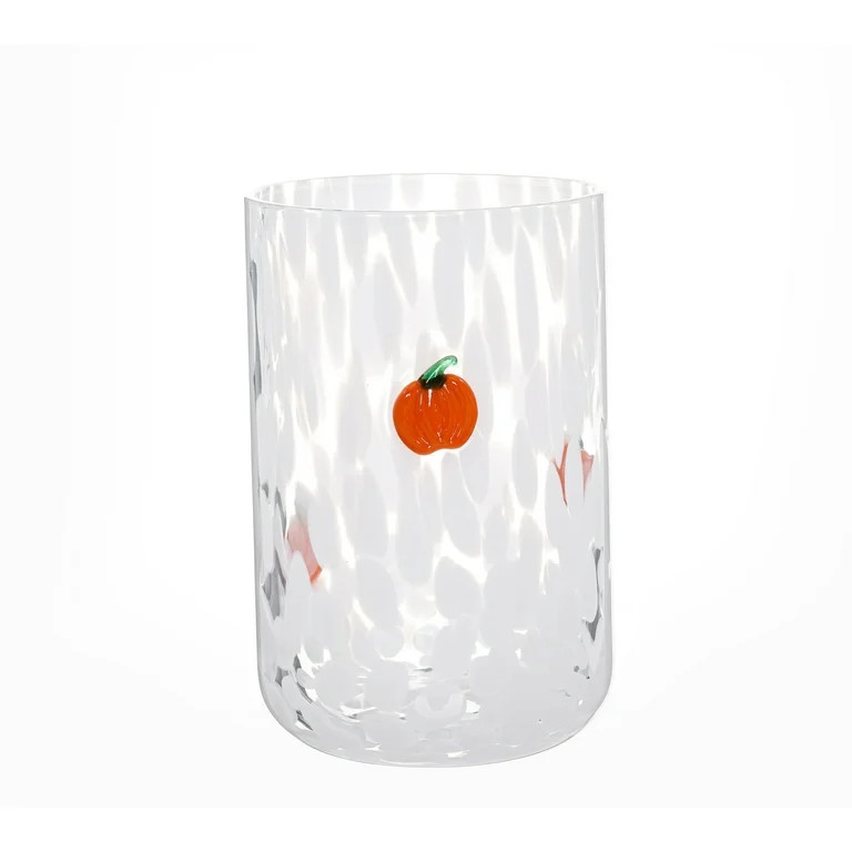 Way to Celebrate 12 fl oz Halloween Pumpkin Charm Drinking Glass, Set of 2 | Walmart (US)