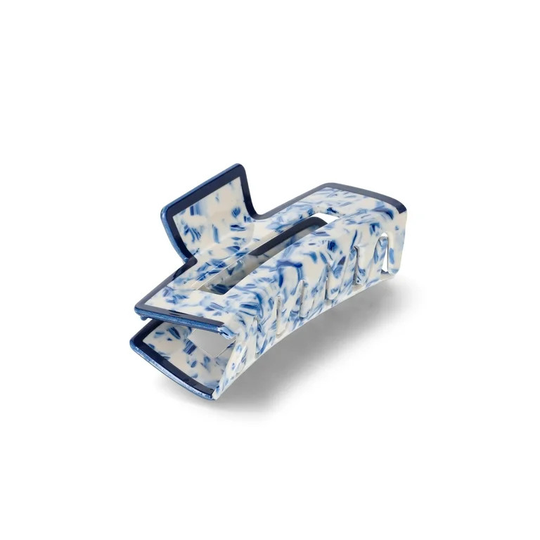 Time and Tru Rectangle Hair Claw, Blue | Walmart (US)