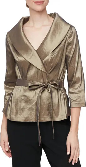 Tie Waist Brushed Satin Top | Nordstrom