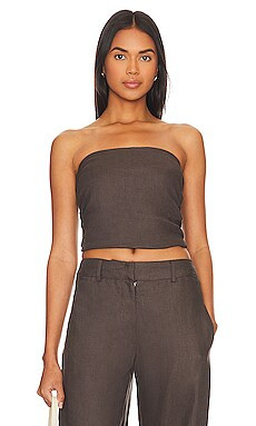FAITHFULL THE BRAND Praiyah Top in Charcoal from Revolve.com | Revolve Clothing (Global)