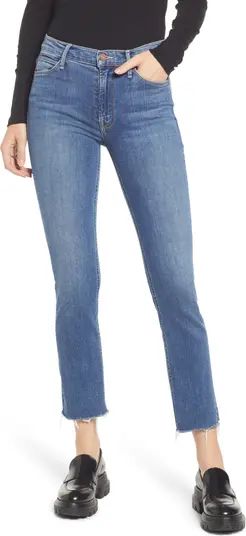 MOTHER The Dazzler Raw Hem Ankle Jeans | Nordstrom | Nordstrom