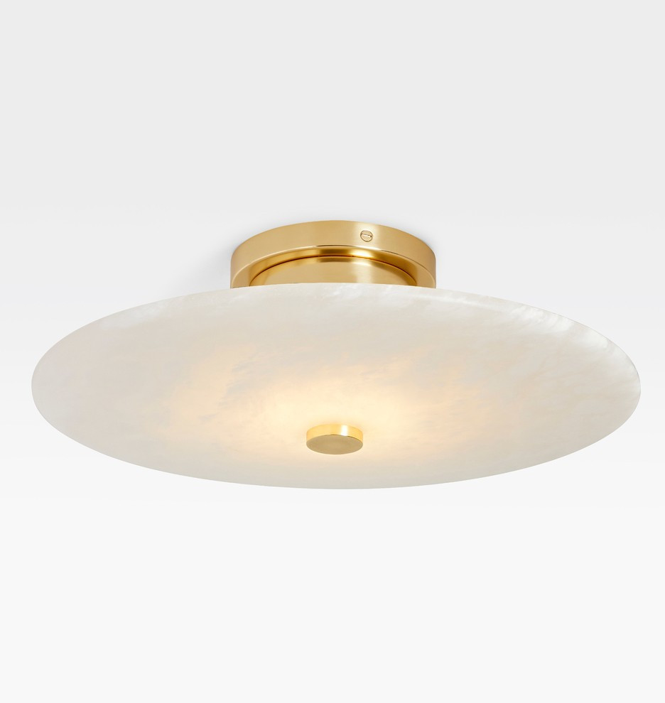Ankeny 16" Alabaster LED Flush Mount Fixture | Rejuvenation