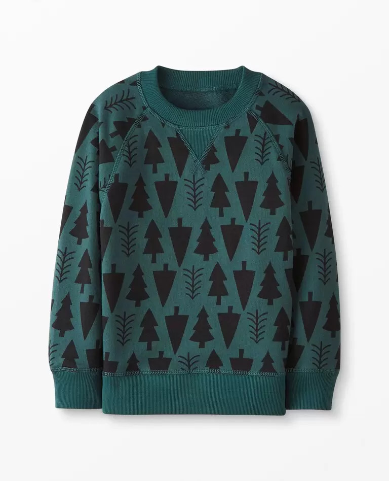 Holiday Print Sweatshirt In French Terry | Hanna Andersson