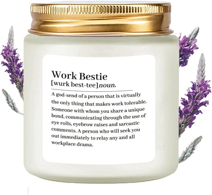 LAMIVEENLA Gifts for Coworkers Scented Candle - Work Bestie Candle Gifts for Women Office Coworke... | Amazon (US)