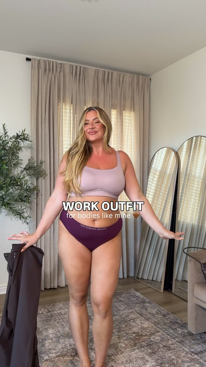Work outfit for bodies like mine ✨ wearing a large in this top & a 33 long in these pants

#LTKWorkwear #LTKMidsize #LTKTall