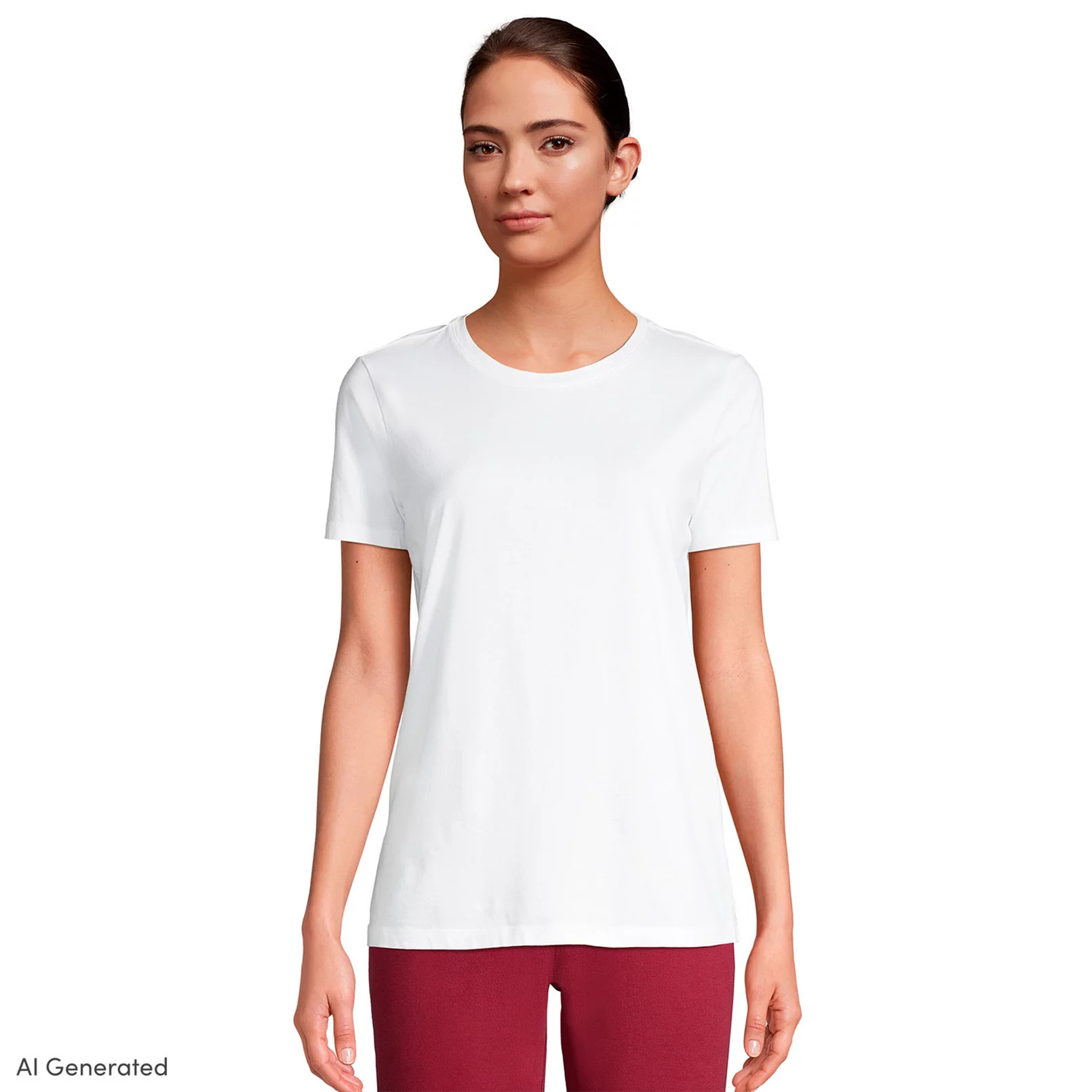 Women's Lands' End Relaxed-Fit Supima Cotton Crewneck Tee | Kohl's