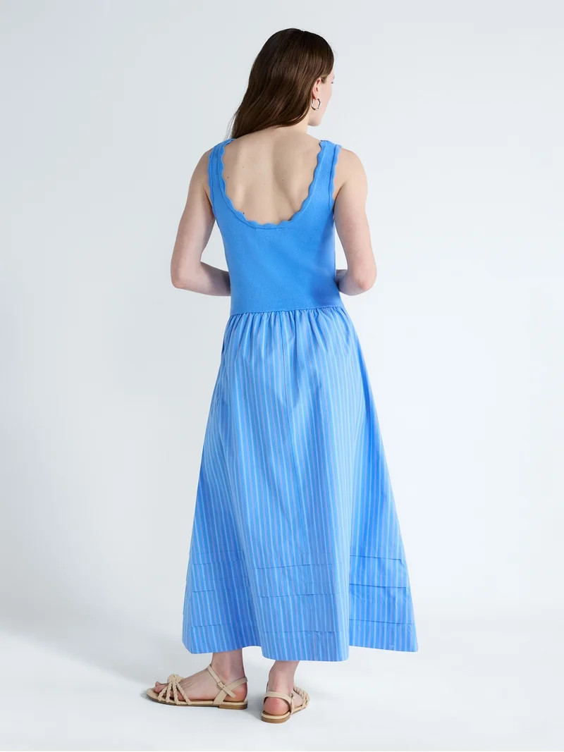 Free Assembly Women's and Women's Plus U-Neck Mixy Dress, Sizes XS-4X | Walmart (US)