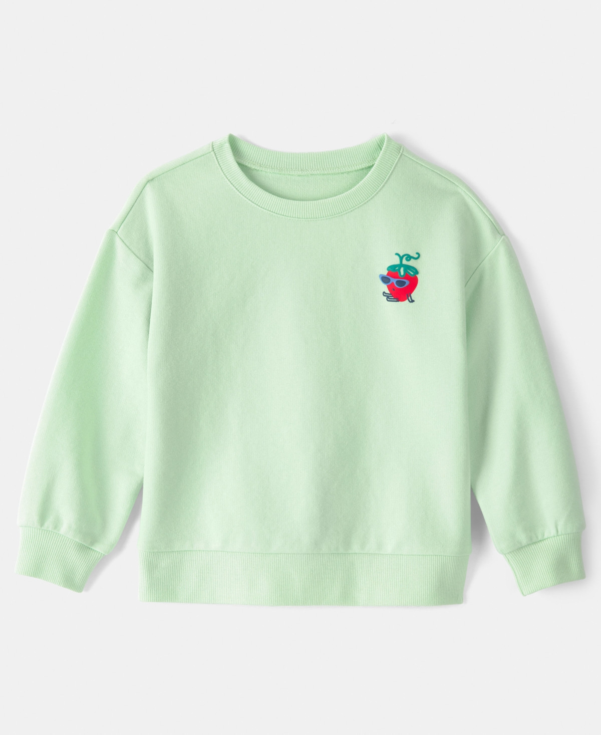 Carter's Girls' Toddler 2T-5T Strawberry French Terry Pull-On Sweatshirt - Green | Macy's