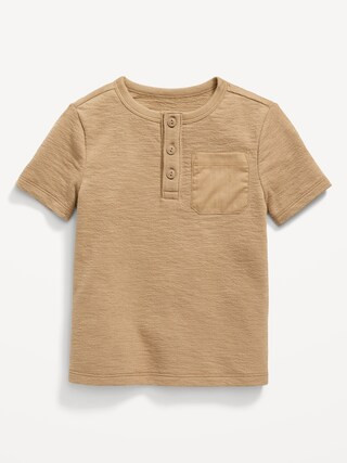 Jacquard-Knit Henley Pocket T-Shirt for Toddler Boys | Old Navy (US)