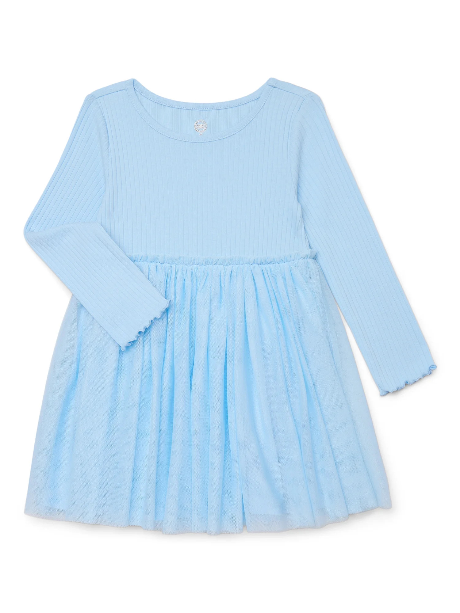 Wonder Nation Toddler Girls Tutu Dress with Long Sleeves, Sizes 12M-5T | Walmart (US)