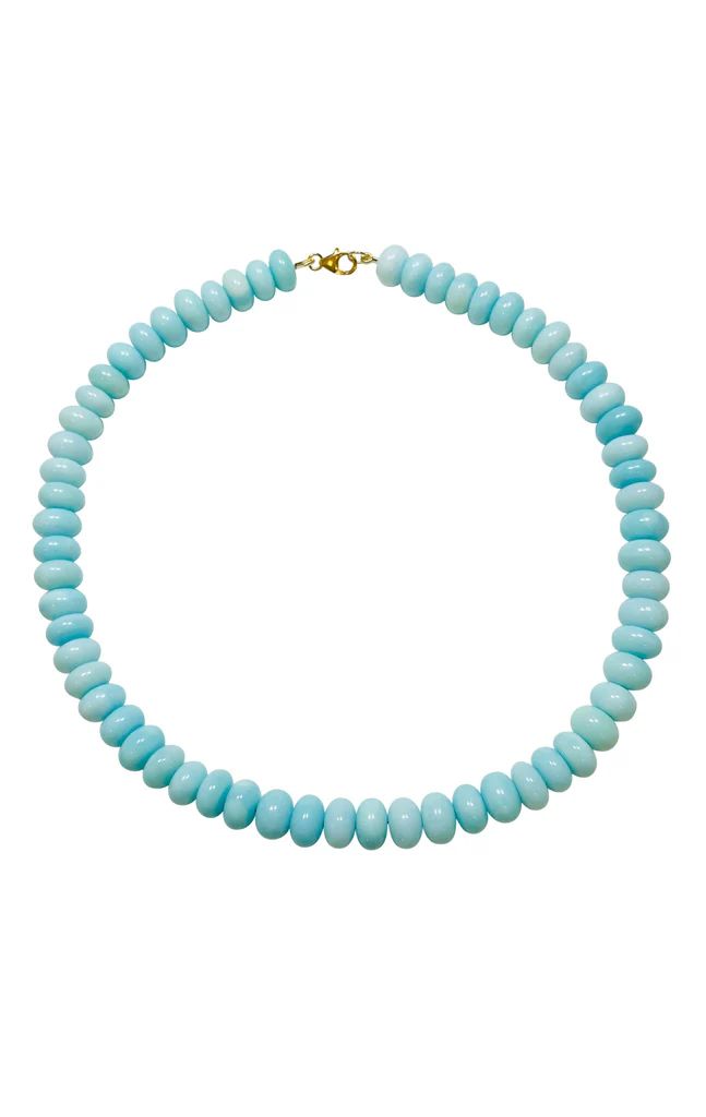 Candy Necklace In Smooth Aqua Peruvian Blue Opal | Marysia Swim