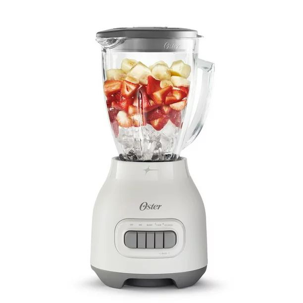 Oster Easy-to-Use 6-Cup Glass Jar Blender, Food Chopper and Ice Crush, Smoothie Blender, White - ... | Walmart (US)
