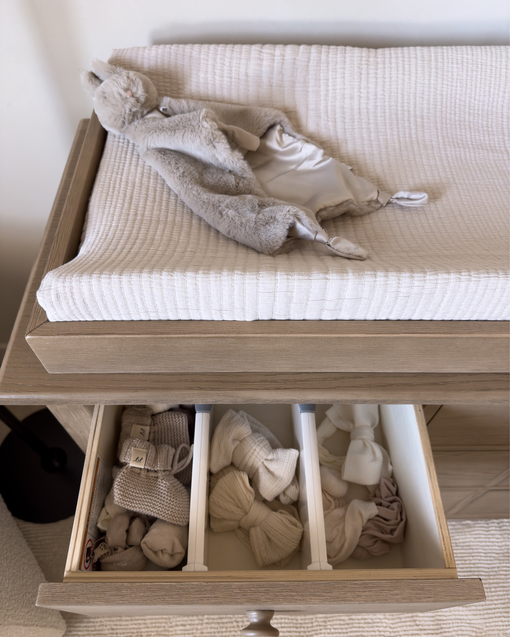 For organization in her dresser we used these dividers instead of bins and I feel like it’s way more customizable & gives more space! 🤍🫶🏽 

#LTKHome #LTKBump #LTKBaby