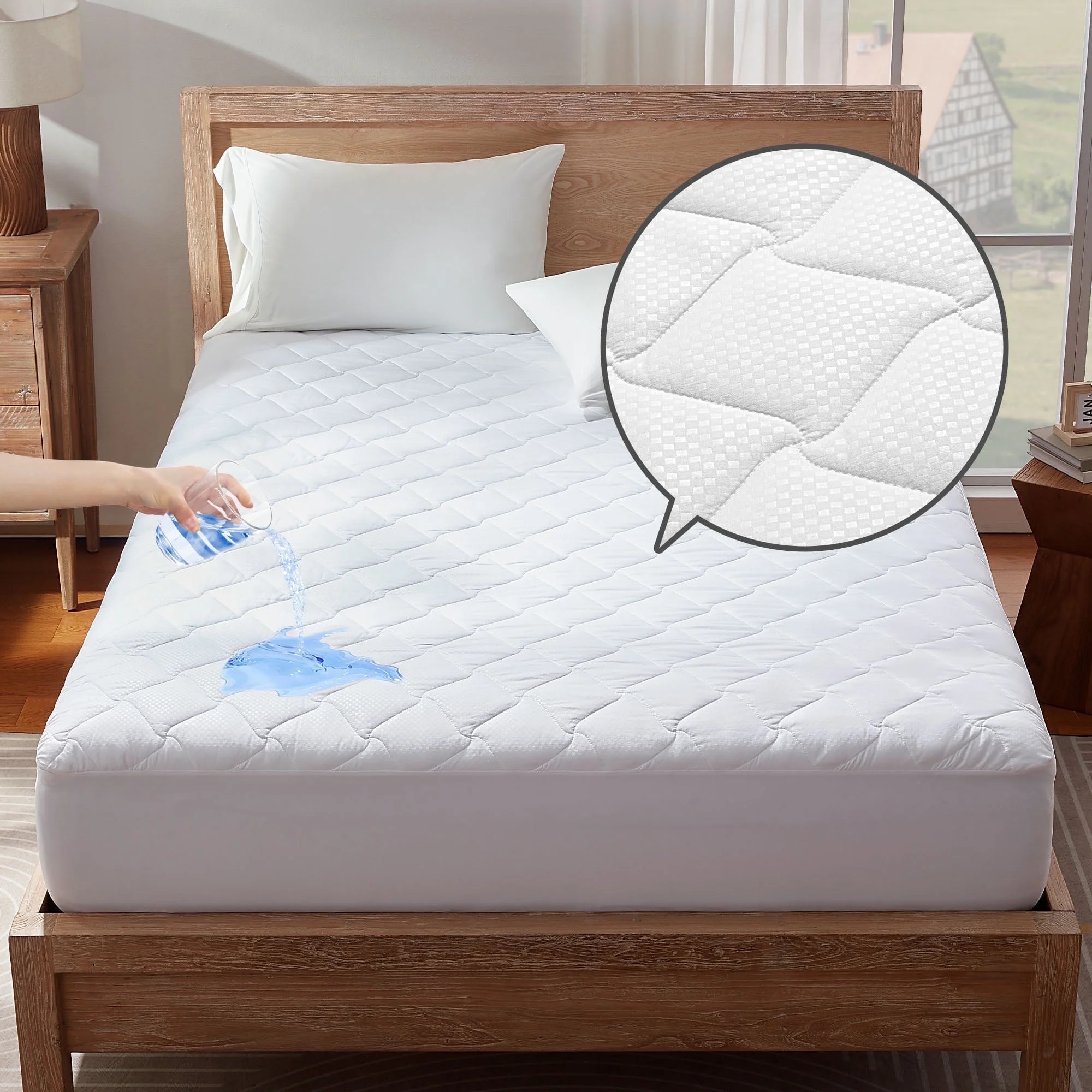 Sonive Waterproof Mattress Protector Pad - Machine Washable, Breathable Topper with Deep Pockets,... | Walmart (US)
