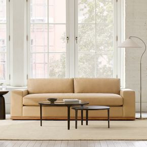 Ethan Leather Sofa (88"&ndash;108") | West Elm (US)