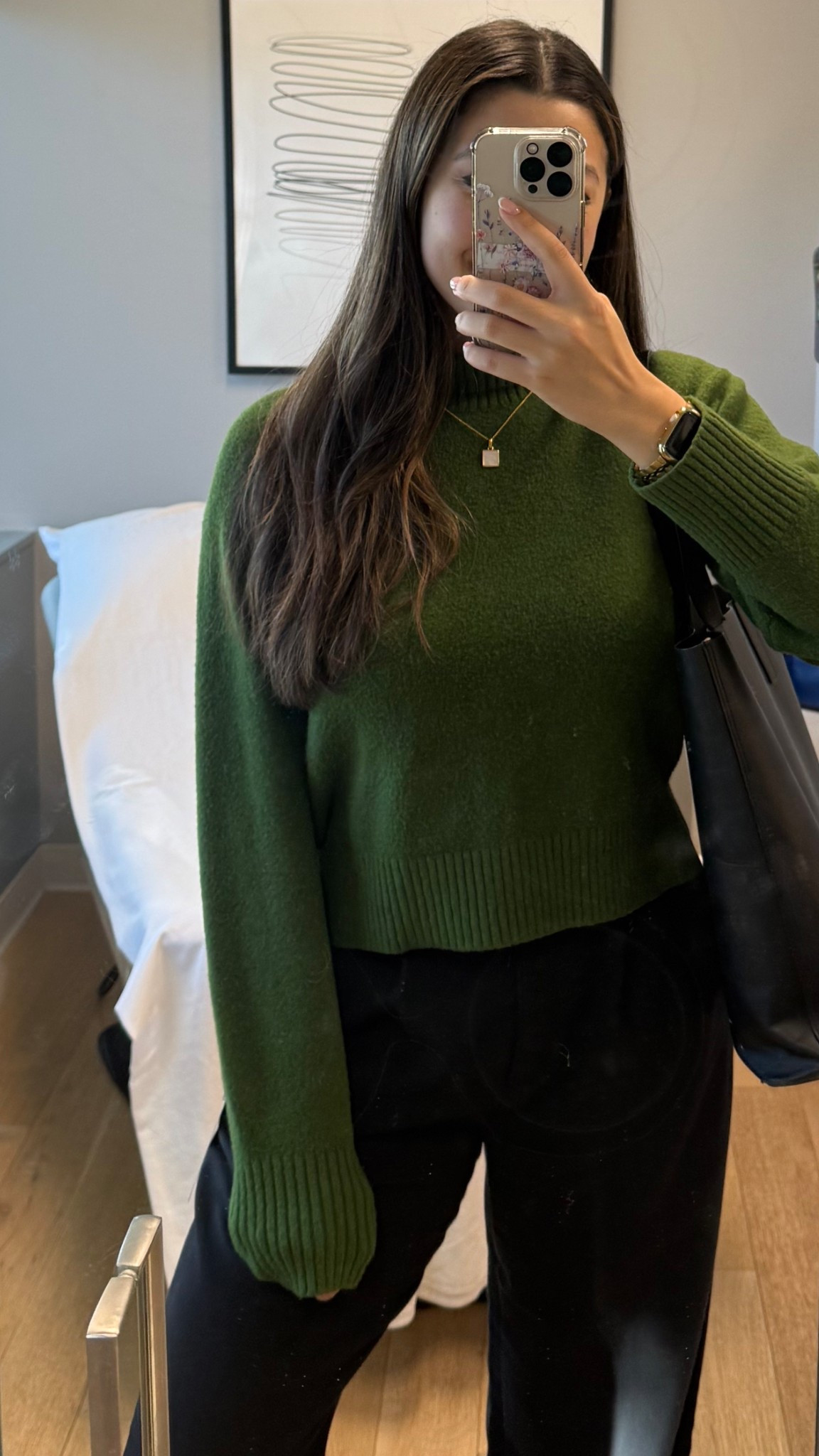 Business casual outfit 

Green turtleneck - old Uniqlo xs, linked similar!! 
Abercrombie trousers 27 curve love regular

#LTKWorkwear