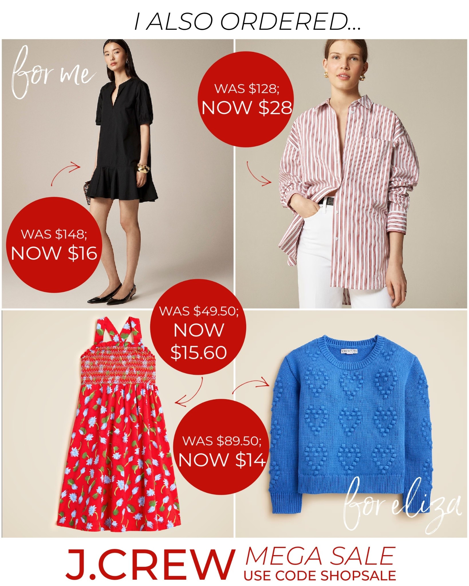 Don’t miss out on the J.Crew mega sale! I just ordered these items and the prices are unbelievable with code: SHOPSALE! ladies fashion gift ideas for her workwear summer dress black dress women’s fashion girl’s sundress girl’s sweater 

#LTKFindsUnder50 #LTKSaleAlert #LTKWorkwear