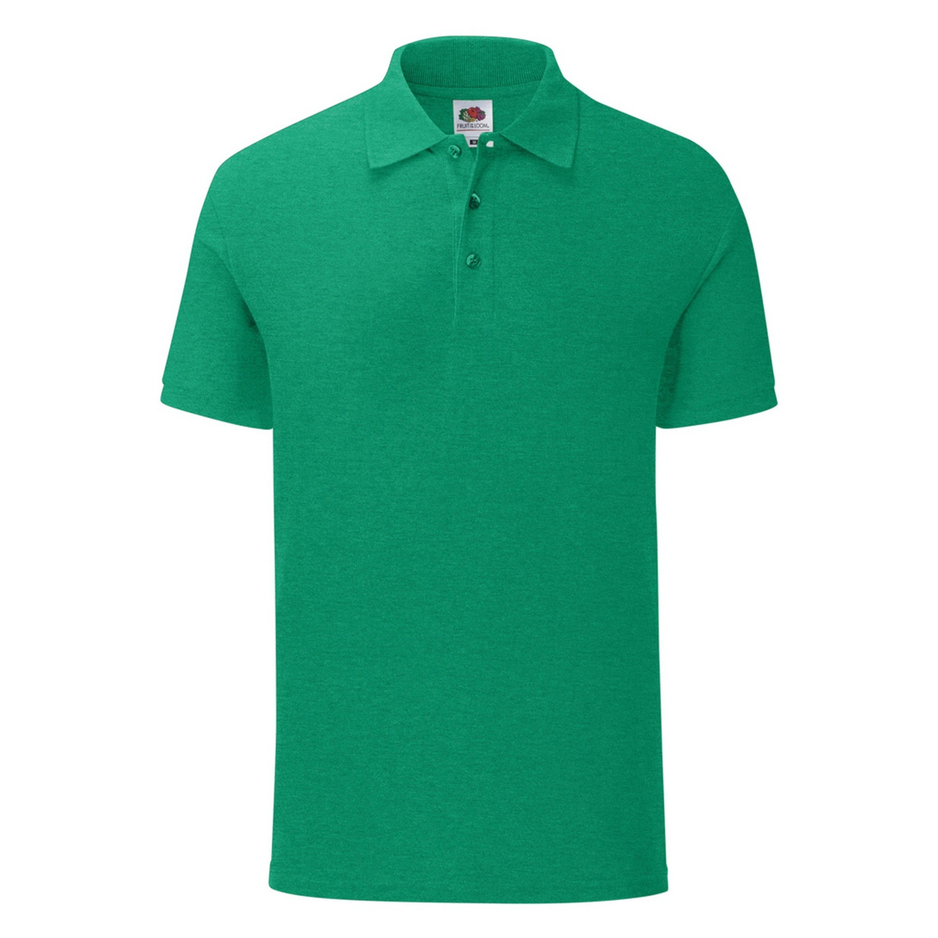 Fruit Of The Loom Mens Iconic Pique Polo Shirt (Heather Green) - L - Also in: XXL, 3XL, S, XL, M | Verishop