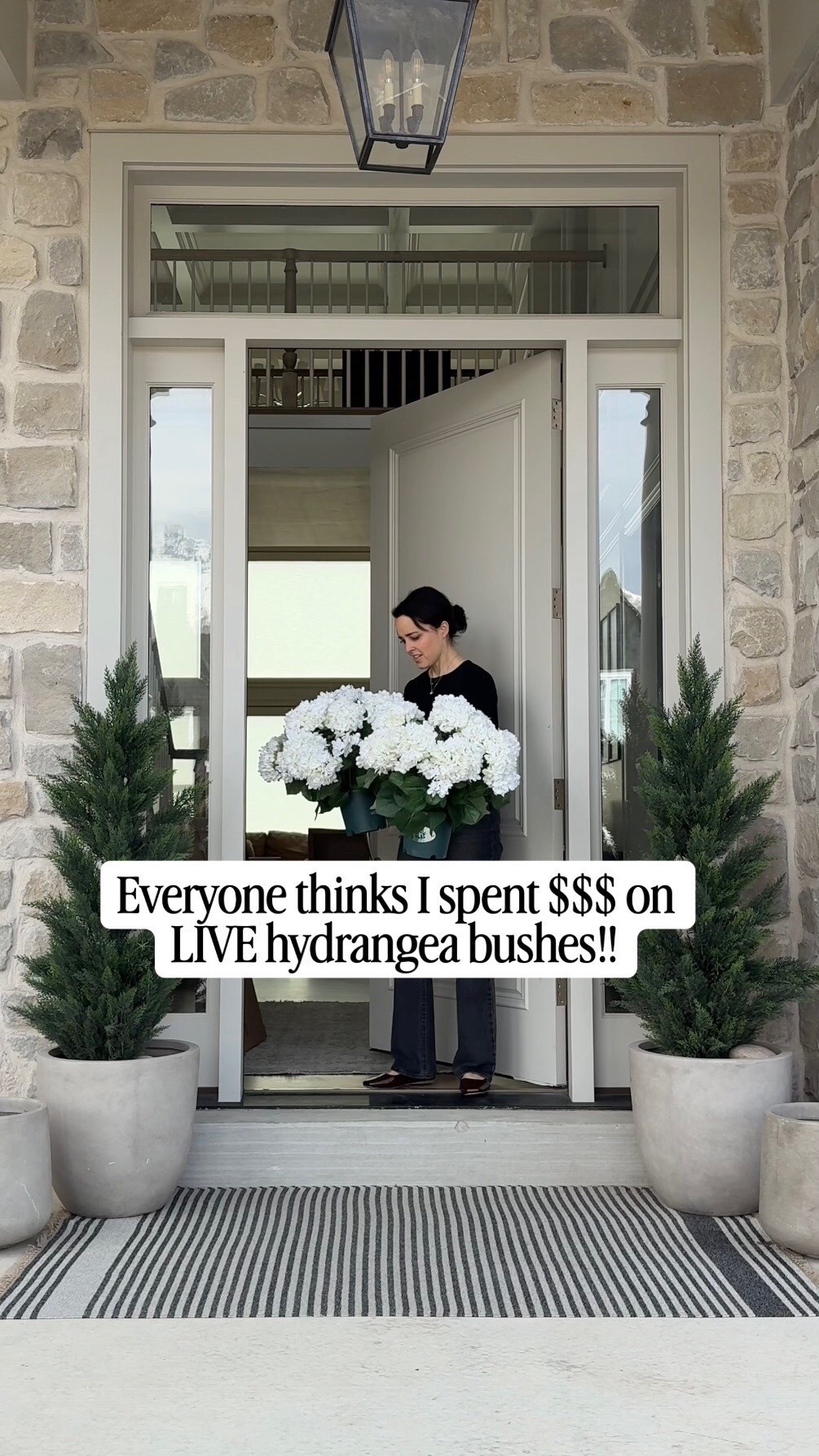 Everyone thinks I spent $$$$$ on live hydrangea bushes!! The only plants I can’t kill 😅🌿my massive hyper-realistic  hydrangeas from Amazon that are finally BACK IN STOCK!!!

Because I always forget to water…
Because I’m done replacing dead plants 💸
Because I want my front porch to look beautiful but don’t want to maintain it 🤍

These outdoor faux hydrangeas are my secret to perfect planters. 🤌🏼
✔️ Weather-safe
✔️ No maintenance
✔️ Look real
✔️ Last for years

If you love an elevated front porch without the stress, you need these. ✨

FOLLOW for more tried + tested decor and home finds that actually make life better 🤍

 #frontporchdecor #fauxhydrangeas #frontporch #porchdecor

#LTKSeasonal #LTKHome #LTKdayinmylife