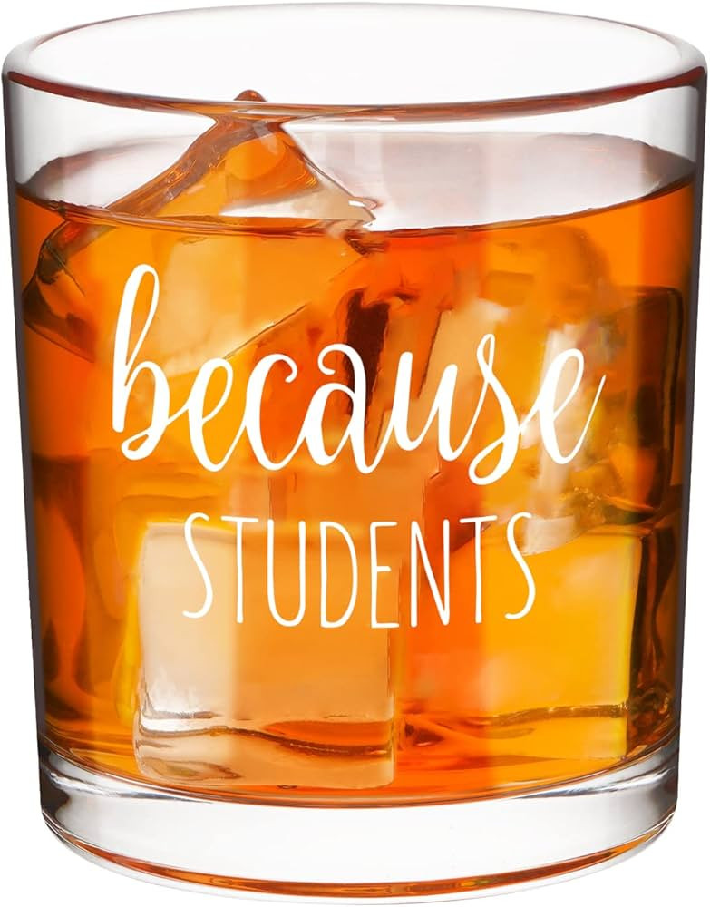 Futtumy Teacher Appreciation Gifts, Because Students Whiskey Glass for Men Male Professor Teacher... | Amazon (US)