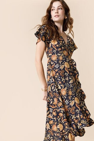 Sofia Floral Wrap Midi Dress - francesca's | Francesca's