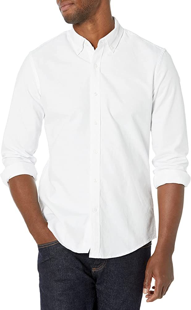 Men's Slim-Fit Long-Sleeve Oxford Shirt | Amazon (US)