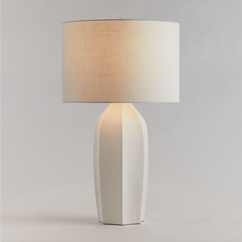 Amaryllis Large White Ceramic Table Lamp Bedroom Lighting + Reviews | Crate & Barrel | Crate & Barrel