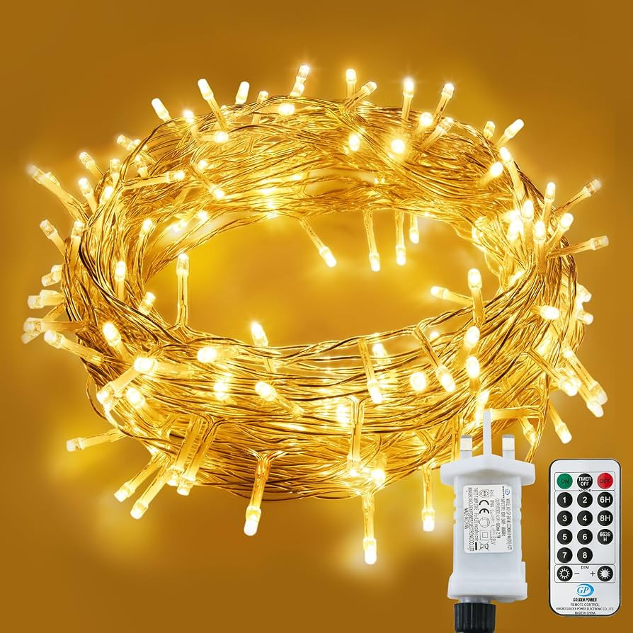 LITYBY Fairy Lights Plug in Waterproof,15M/49ft 120 LED String Lights Main Powered,8 Modes Remote... | Amazon (UK)