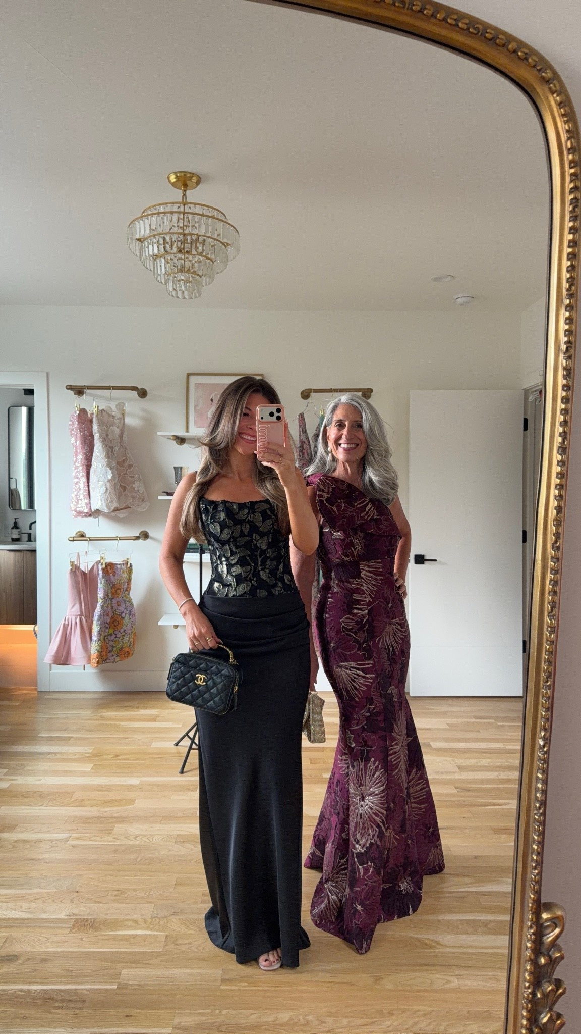 black and gold leaf-print corset top satin gown, burgundy one-shoulder gown with metallic floral pattern mom and me formal wedding guest and mother of the bride dresses 💍

vivrelle: emerson20

I’m 5’4” and wearing my usual small/2 in most
• sized down to xs

mom is 5’4” and wears a medium/6


summer wedding guest dresses, wedding guest dresses, cocktail dresses, semi-formal dresses, black tie wedding guest dresses, destination wedding guest dresses, garden party dresses, wedding guest outfit ideas, mom & me outfits, mom & me dresses, matching outfits, mother daughter outfits, family photo outfits, wedding guest dresses, mother of the bride, mother of the groom, wedding guest outfit ideas

#LTKWedding #LTKOver40 #LTKSeasonal
