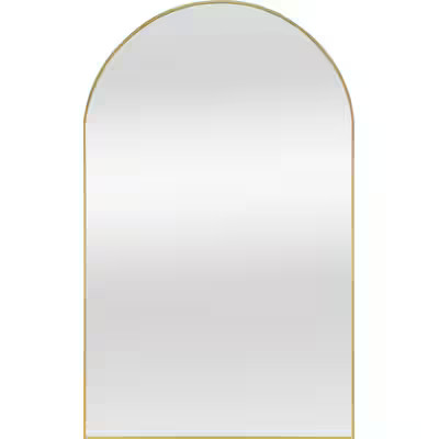 Origin 21 24-Inches W x 39.0-Inches H Arch Gold Framed Wall Mirror | Lowe's