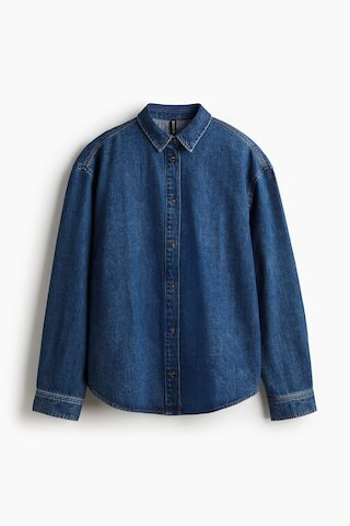 H & M - Oversized Denim Shirt - Blue | H&M (US + CA)